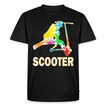 Stunt Scooter Elektro Roller Tretroller - Männer Premium Bio T-Shirt - Schwarz - Vorne - Nico (187cm)