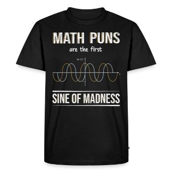 Mathématiques Sinus Algebra Système de coordonnées Graph - T-shirt Premium bio Homme - noir - Devant - Nico (187cm)