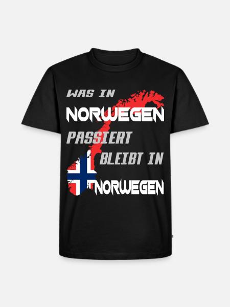 NORWEGEN ANGELN - Männer Premium Bio T-Shirt - Schwarz