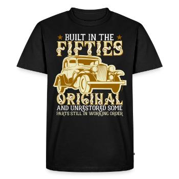 Built In Fifties Original And Unrestored Born 1950 - T-shirt Premium bio Homme - noir - Devant - Nico (187cm)