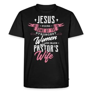 Pastor Design for a Pastors Fan - Men's Premium Organic T-Shirt - black - Front - Nico (187cm)