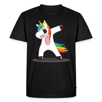 Dabbing Unicorn Dabbling Unicorn Gift Idea - Men's Premium Organic T-Shirt - black - Front - Nico (187cm)