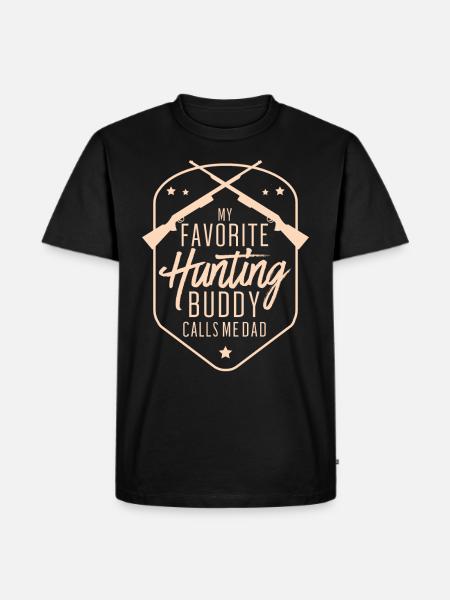 Hunting Dad Papa - Men's Premium Organic T-Shirt - black