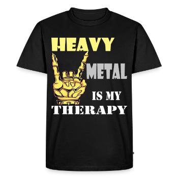 HEAVY METAL ROCKER SPRUCH - T-shirt Premium bio Homme - noir - Devant - Nico (187cm)