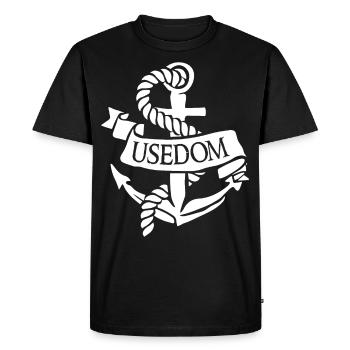 Usedom Anker Baltique île de Moin au nord - T-shirt Premium bio Homme - noir - Devant - Nico (187cm)