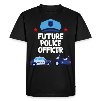Future Police Officer - Police de police - T-shirt Premium bio Homme - noir - Devant - Nico (187cm)