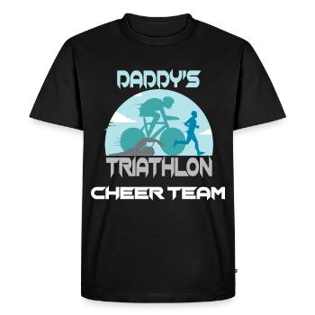 L’ÉQUIPE DE PAPA TRIATHLON CHEER - T-shirt Premium bio Homme - noir - Devant - Nico (187cm)