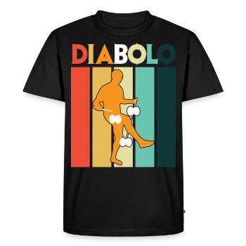 Diabolo appareil de jeu à l’école de sport Jongleur - T-shirt Premium bio Homme - noir - Devant - Nico (187cm)