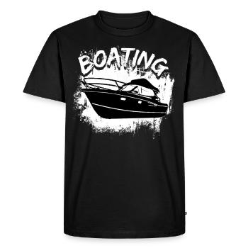 Boot Regatta . Bateau à moteur yacht à moteur . Yacht Voile - T-shirt Premium bio Homme - noir - Devant - Nico (187cm)