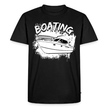 Boot Regatta . Bateau à moteur yacht à moteur . Yacht Voile - T-shirt Premium bio Homme - noir - Devant - Nico (187cm)