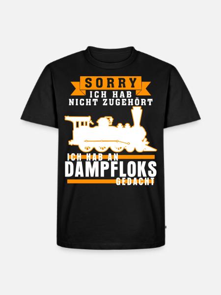 Dampflok Spruch Eisenbahn Dampfloks - Männer Premium Bio T-Shirt - Schwarz