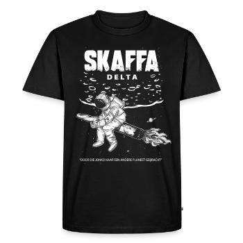 Skaffa Delta 2 - Men's Premium Organic T-Shirt - black - Front - Nico (187cm)