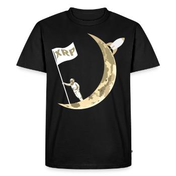 XRP A la lune Ripple XRP Astronaut Crypto - T-shirt Premium bio Homme - noir - Devant - Nico (187cm)