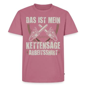 Tronçonneuse tronçonneuse Scie à chaîne Cadeau - T-shirt Premium bio Homme - mauve - Devant - Nico (187cm)