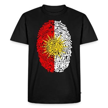 Ezdixan Finger Print Yezidi Ezidi Flag - Men's Premium Organic T-Shirt - black - Front - Nico (187cm)
