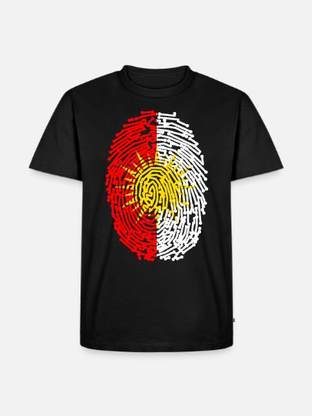 Ezdixan Finger Print Yezidi Ezidi Flag - Herre Premium økologisk T-shirt - sort
