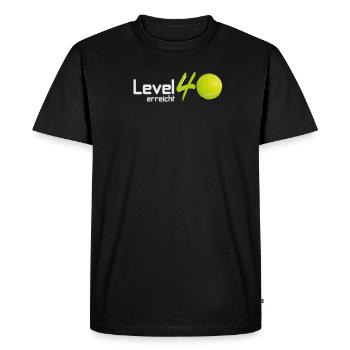 40. Geburtstag Tennisspieler Tennis - Männer Premium Bio T-Shirt - Schwarz - Vorne - Nico (187cm)
