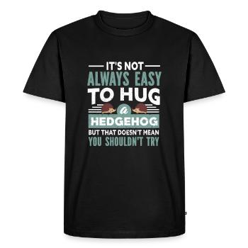 Hérisson - T-shirt Premium bio Homme - noir - Devant - Nico (187cm)