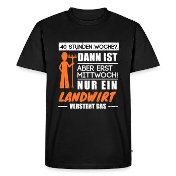 Only A Farmer will Understand it - Men's Premium Organic T-Shirt - black - Front - Nico (187cm)