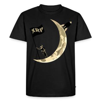 XRP To the Moon Ripple XRP Astronaut Crypto - Men's Premium Organic T-Shirt - black - Front - Nico (187cm)