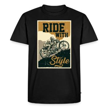 Moto - T-shirt Premium bio Homme - noir - Devant - Nico (187cm)