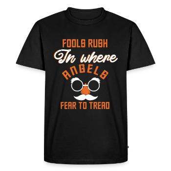 Jour des fous - Avril - T-shirt Premium bio Homme - noir - Devant - Nico (187cm)
