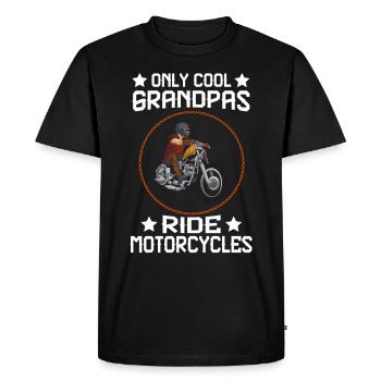 Motorcycle Only Cool Grandpas Ride Motorcycles - Men's Premium Organic T-Shirt - black - Front - Nico (187cm)