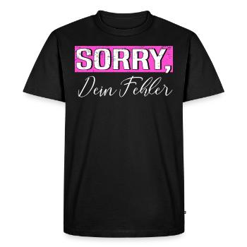 Désolé ironie sort Drôle de sarcasme - T-shirt Premium bio Homme - noir - Devant - Nico (187cm)