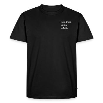 May contain traces of beer. Drinking drunken - Men's Premium Organic T-Shirt - black - Front - Nico (187cm)