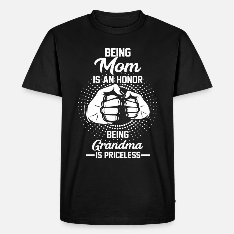 Oma Mama Mutter Großmutter - Männer Premium Bio T-Shirt - Schwarz