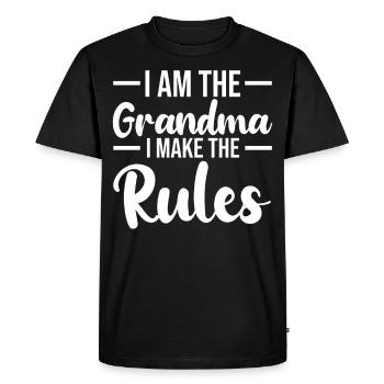 Granny Rules - Men's Premium Organic T-Shirt - black - Front - Nico (187cm)