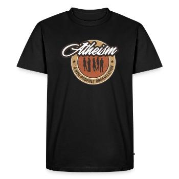 Atheism A NonProphet Organization for an Atheist - Men's Premium Organic T-Shirt - black - Front - Nico (187cm)