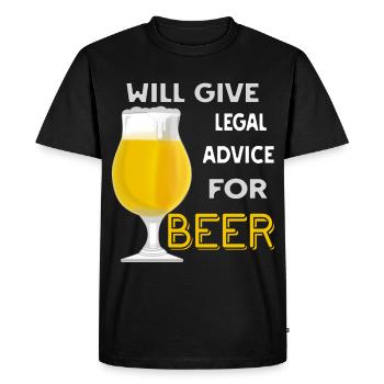 AVOCAT DRÔLE DE DROIT - T-shirt Premium bio Homme - noir - Devant - Nico (187cm)