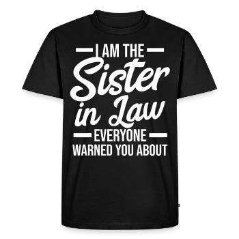 Sister in Law - Men's Premium Organic T-Shirt - black - Front - Nico (187cm)