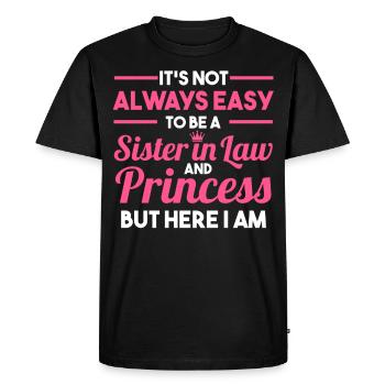 Sister-in-law Princess - Men's Premium Organic T-Shirt - black - Front - Nico (187cm)