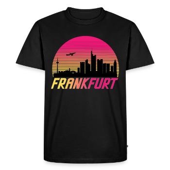 Francfort - T-shirt Premium bio Homme - noir - Devant - Nico (187cm)
