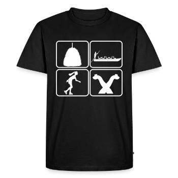 Spreewald patrie nature tour de la tradition pagaie - T-shirt Premium bio Homme - noir - Devant - Nico (187cm)