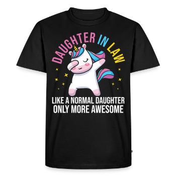 Belle-fille Licorne - T-shirt Premium bio Homme - noir - Devant - Nico (187cm)