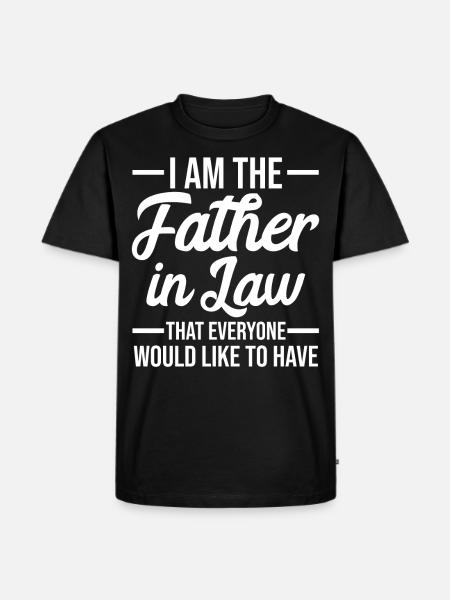 Father-in-law wedding - Men's Premium Organic T-Shirt - black