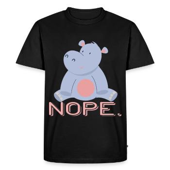 Hippopotames hippopotame - T-shirt Premium bio Homme - noir - Devant - Nico (187cm)
