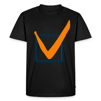 Check mark characters - Men's Premium Organic T-Shirt - black - Front - Nico (187cm)