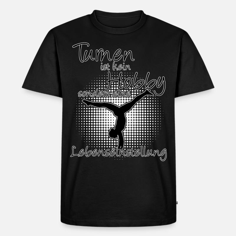 Turnen Handstand Lebenseinstellung - Männer Premium Bio T-Shirt - Schwarz