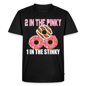 Donut 2 dans le pinky 1 dans le stinky drôle sexy - T-shirt Premium bio Homme - noir - Devant - Nico (187cm)