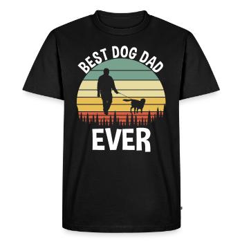 Meilleur chien papa Ever - T-shirt Premium bio Homme - noir - Devant - Nico (187cm)