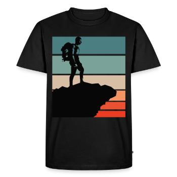 Hiking - T-shirt Premium bio Homme - noir - Devant - Nico (187cm)