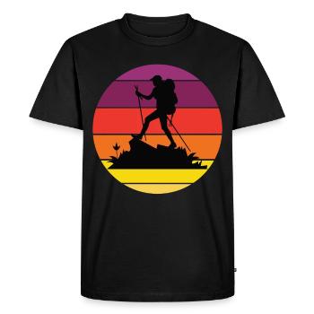 Hiking - T-shirt Premium bio Homme - noir - Devant - Nico (187cm)