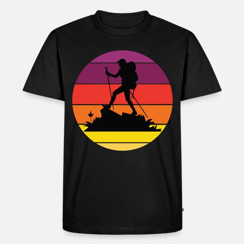 Hiking - Männer Premium Bio T-Shirt - Schwarz