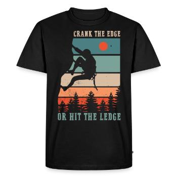 Climbing Rock Climbing Mountains - Men's Premium Organic T-Shirt - black - Front - Nico (187cm)