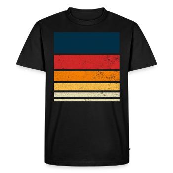 Personnalisation rétro arrière-plan - T-shirt Premium bio Homme - noir - Devant - Nico (187cm)