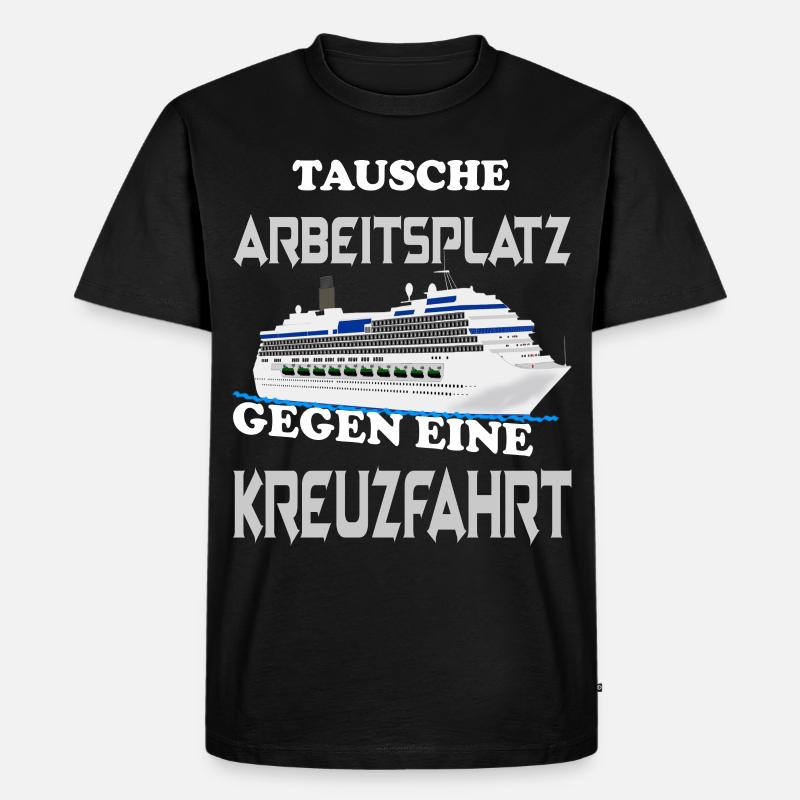 Kreuzfahrtschiff Kreuzfahrt Schiffsreise - Männer Premium Bio T-Shirt - Schwarz